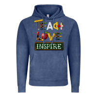 Vintage Denim teach love inspire Vintage Hoodie - BarkalooDesign