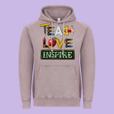Teach Love Inspire Vintage Hoodie Designed By Barkaloodesign