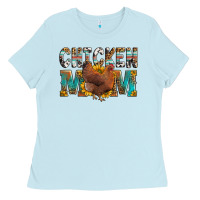 Baby Blue chicken mom Ladies Tee - LillyAllenDesigns