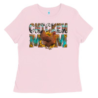 Bubblegum Pink chicken mom Ladies Tee - LillyAllenDesigns
