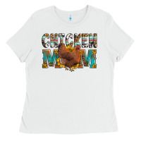 White chicken mom Ladies Tee - LillyAllenDesigns