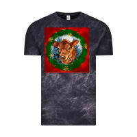 Cloud Black christmas red angus calf head Vintage Tee - LillyAllenDesigns