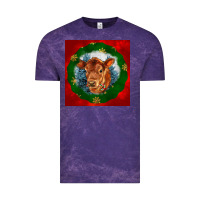 Cloud Purple christmas red angus calf head Vintage Tee - LillyAllenDesigns