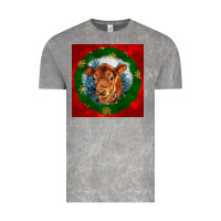Cloud Rock christmas red angus calf head Vintage Tee - LillyAllenDesigns