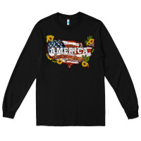 Black usa map Long Sleeve Tee - Artiststas