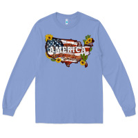 Colony Blue usa map Long Sleeve Tee - Artiststas