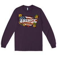 Plum usa map Long Sleeve Tee - Artiststas