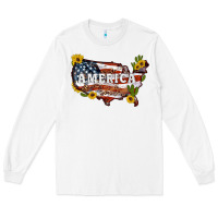 White usa map Long Sleeve Tee - Artiststas