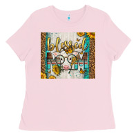 Bubblegum Pink Western Blessed Mom Baby Calf Ladies Tee - LillyAllenDesigns