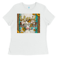 White Western Blessed Mom Baby Calf Ladies Tee - LillyAllenDesigns