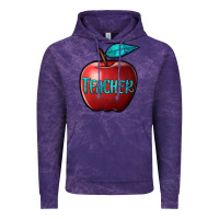 Cloud Purple apple teacher Vintage Hoodie - BarkalooDesign