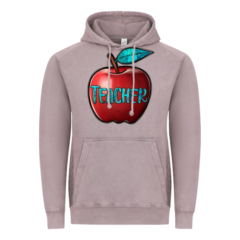 Apple Teacher Vintage Hoodie by BarkalooDesign | Teevron