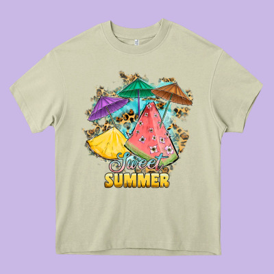 Sweet Summer Watermelon Pineapple Fruits Heavy Core Tee Designed By Ranaportraitstore