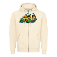 Sandshell Kentucky map sunflower cactus serape Zipper Hoodie - RanaPortraitStore