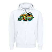 White Kentucky map sunflower cactus serape Zipper Hoodie - RanaPortraitStore