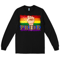 Black lgbtq  flag and hand pride Long Sleeve Tee - Artiststas