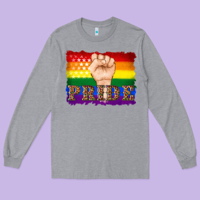 Lgbtq  Flag And Hand Pride Long Sleeve Tee Designed By Artiststas