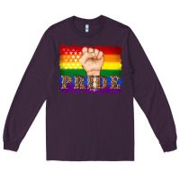 Plum lgbtq  flag and hand pride Long Sleeve Tee - Artiststas