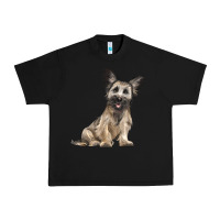 Black Skye Terrier Dog Illustrations Urban Heavy Tee - LillyAllenDesigns