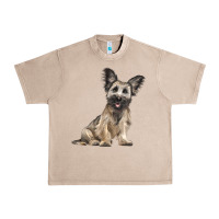 French Oak Skye Terrier Dog Illustrations Urban Heavy Tee - LillyAllenDesigns
