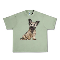 Oil Green Skye Terrier Dog Illustrations Urban Heavy Tee - LillyAllenDesigns