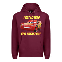 Burgundy movie cartoon cars Premium Hoodie - DesigneFamous