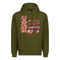 Army Green easter pink camouflage egg hunter  bunny Premium Hoodie - BarkalooDesign
