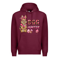 Burgundy easter pink camouflage egg hunter  bunny Premium Hoodie - BarkalooDesign