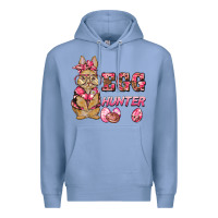 Colony Blue easter pink camouflage egg hunter  bunny Premium Hoodie - BarkalooDesign