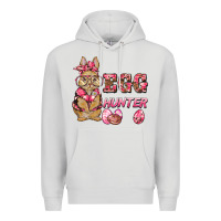 Dove Grey easter pink camouflage egg hunter  bunny Premium Hoodie - BarkalooDesign
