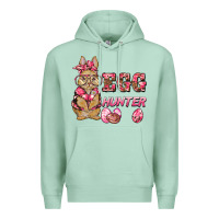 Seafoam easter pink camouflage egg hunter  bunny Premium Hoodie - BarkalooDesign