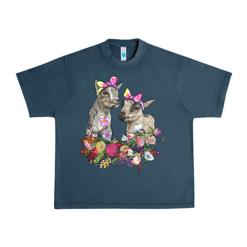 Floral Baby Goats Urban Heavy Tee by RanaPortraitStore | Teevron