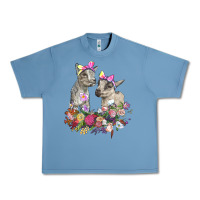 Pebble Blue floral baby goats Urban Heavy Tee - RanaPortraitStore