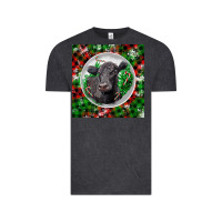 Christmas Black Angus Cow Vintage Tee | Teevron