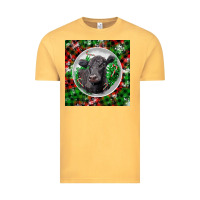 Vintage Mustard christmas black angus cow Vintage Tee - LillyAllenDesigns