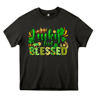 Asphalt lucky and blessed Heavy Core Tee - FaDigitalArtStudio