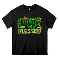Black lucky and blessed Heavy Core Tee - FaDigitalArtStudio