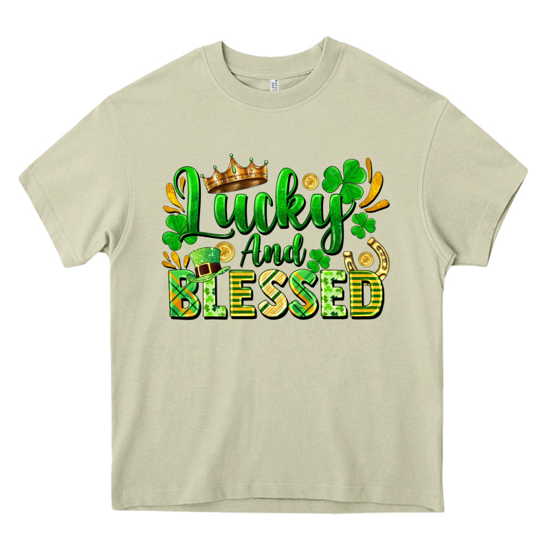 Lucky And Blessed Heavy Core Tee by FaDigitalArtStudio | Teevron