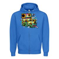 True Royal Louisiana Map Sunflower Cactus Serape Zipper Hoodie - RanaPortraitStore