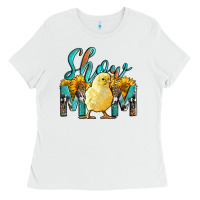 White Western Show Mom Baby Chick Ladies Tee - LillyAllenDesigns