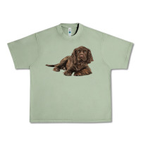Oil Green Sussex Spaniels llustrations Urban Heavy Tee - LillyAllenDesigns