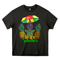 Asphalt hello summer pineapples Heavy Core Tee - RanaPortraitStore