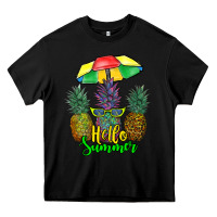 Black hello summer pineapples Heavy Core Tee - RanaPortraitStore