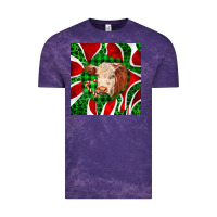 Cloud Purple christmas hereford cow face Vintage Tee - LillyAllenDesigns