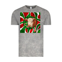 Cloud Rock christmas hereford cow face Vintage Tee - LillyAllenDesigns