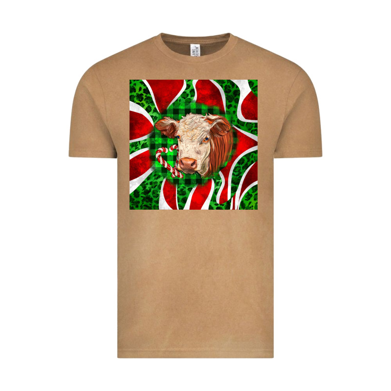 Christmas Hereford Cow Face Vintage Tee by LillyAllenDesigns | Teevron