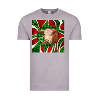 Vintage Zinc christmas hereford cow face Vintage Tee - LillyAllenDesigns