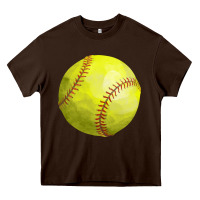 Chocolate Brown softball Heavy Core Tee - FaDigitalArtStudio