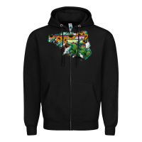 Black Maryland Map Sunflower Cactus Serape Zipper Hoodie - RanaPortraitStore