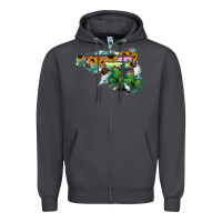 Smoke Maryland Map Sunflower Cactus Serape Zipper Hoodie - RanaPortraitStore
